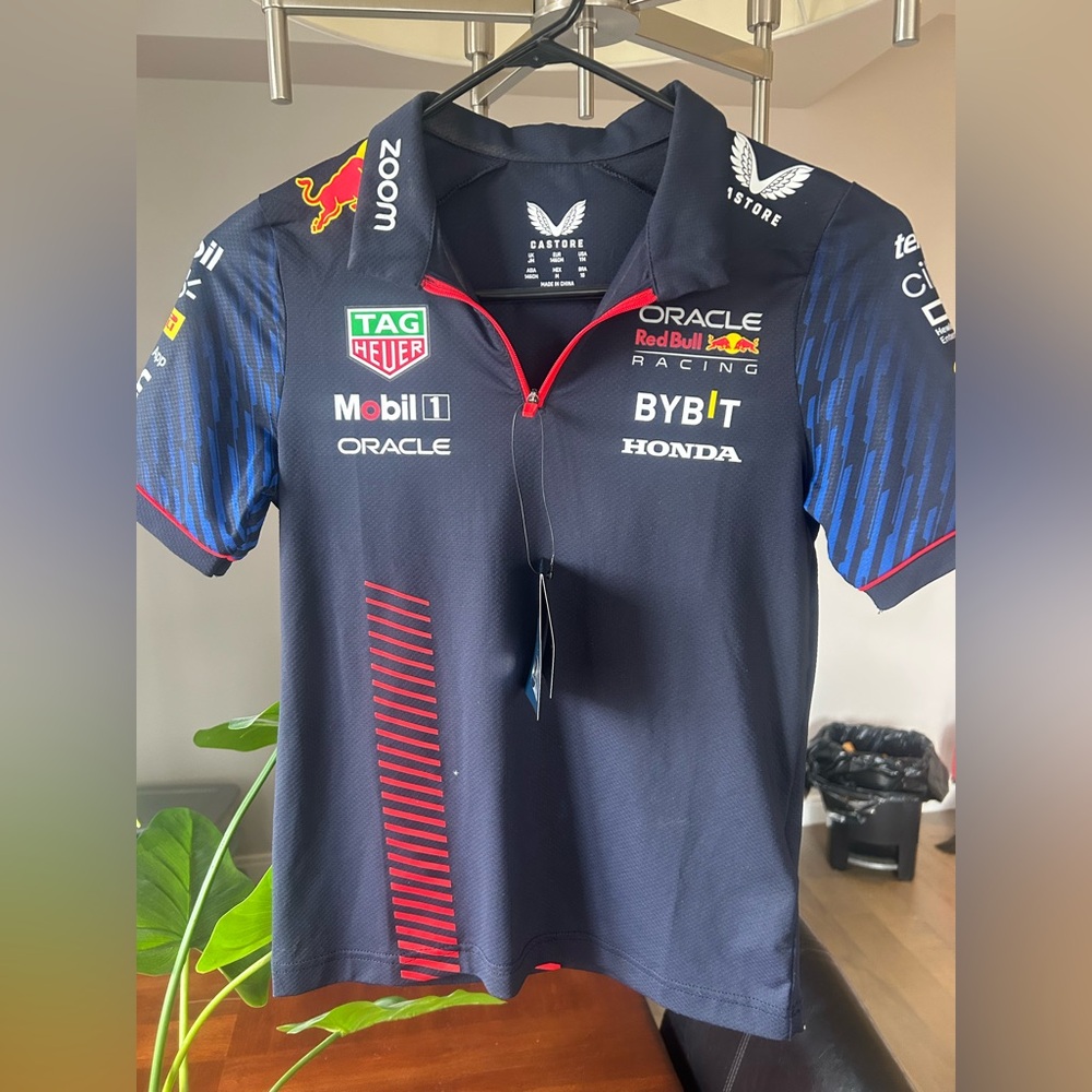Castore  Red Bull Racing Polo Shirt - Black and Red